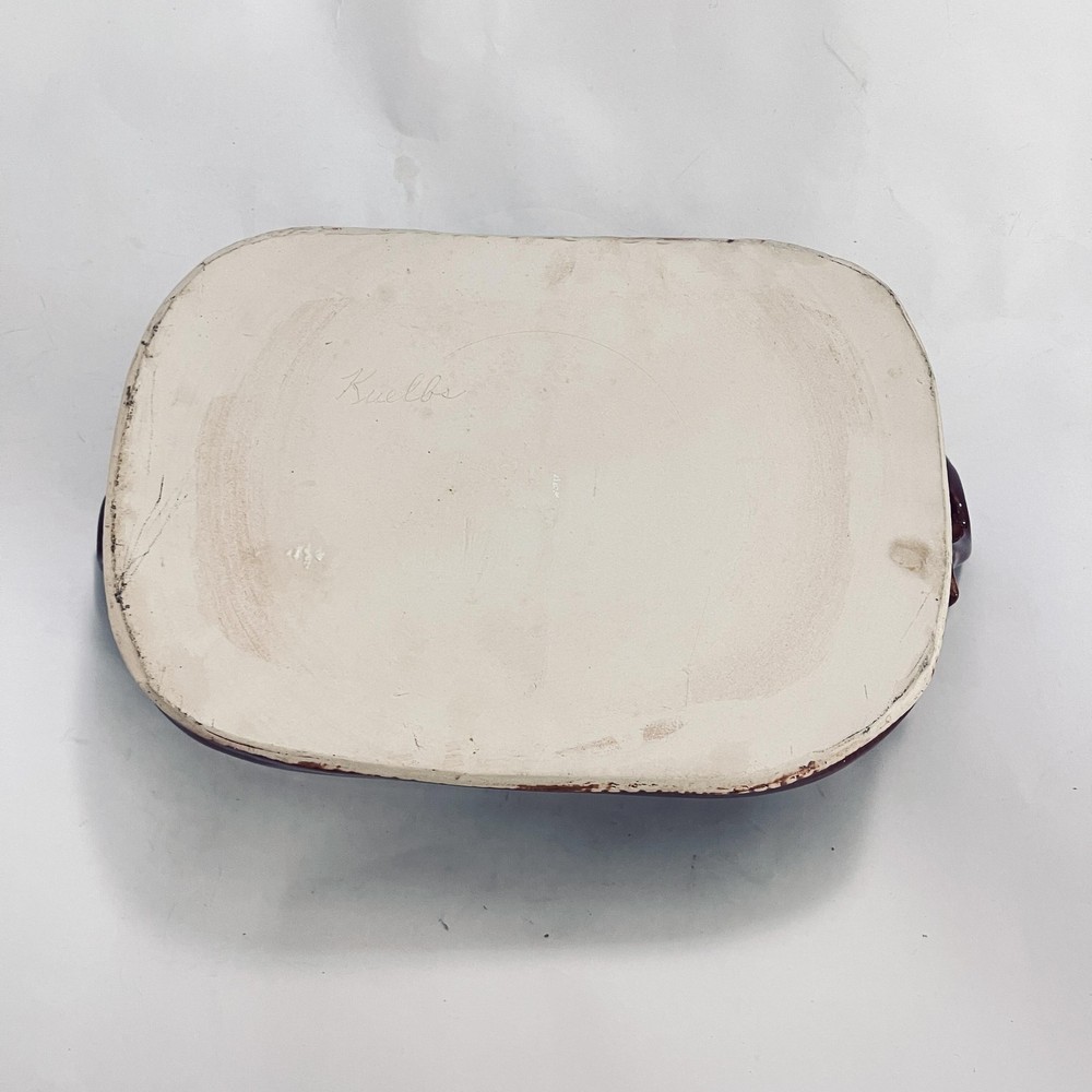 Handmade Rectangular Ceramic Baking Dish 10x7 Red Pottery Ovenware Rustic