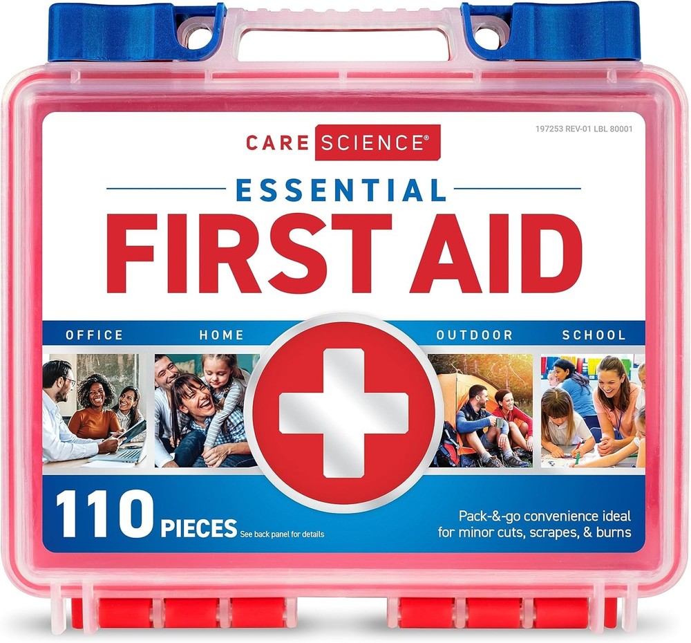 Care Science First Aid Kit, 110 Pieces | Professional Use for Work, Scho