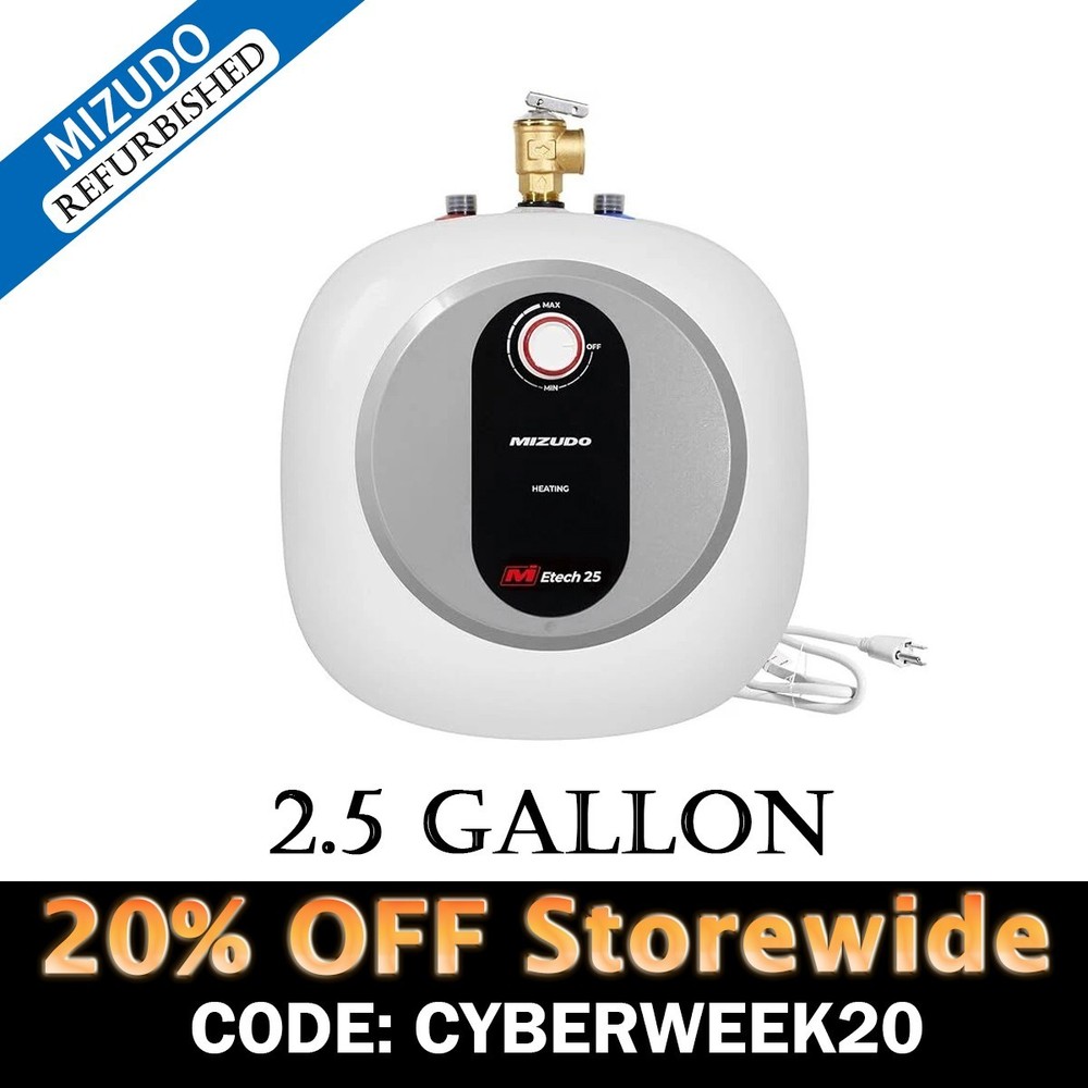 Mini-Tank Water Heater Electric 2.5 Gallon Under Sink Instant Hot Water Heater
