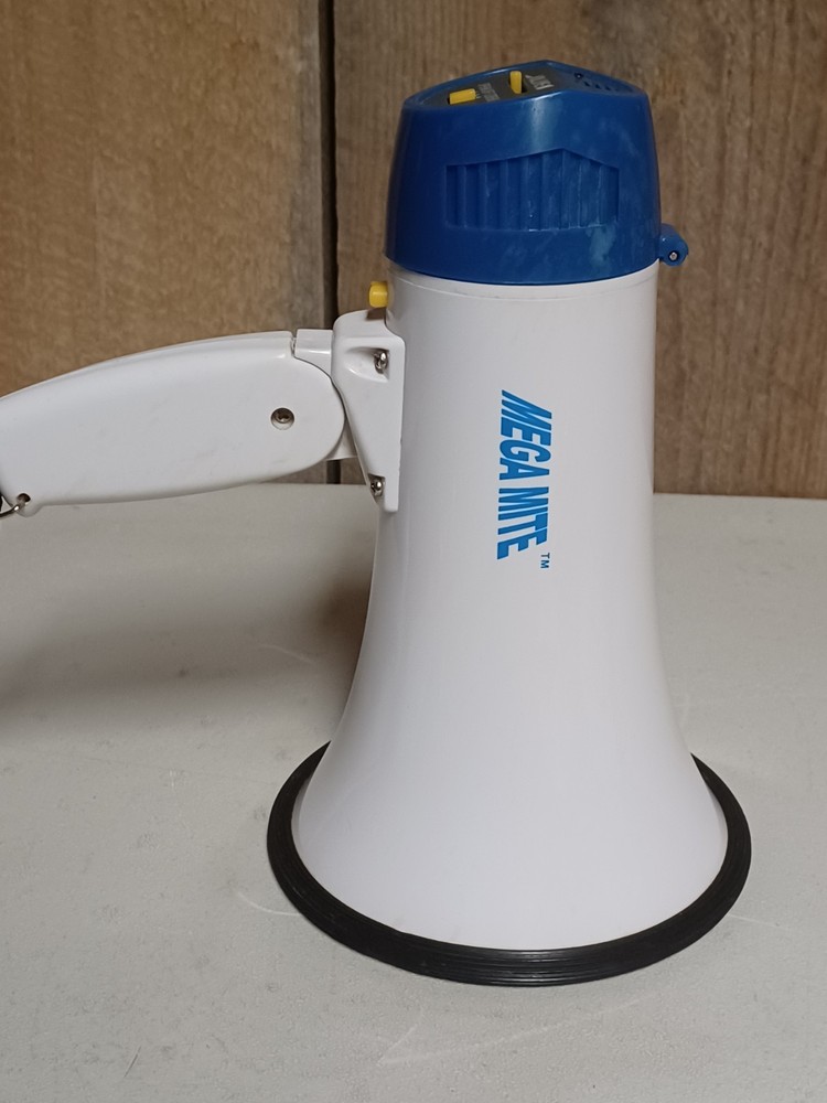 Vintage Blue/White Mega Mite Megaphone
