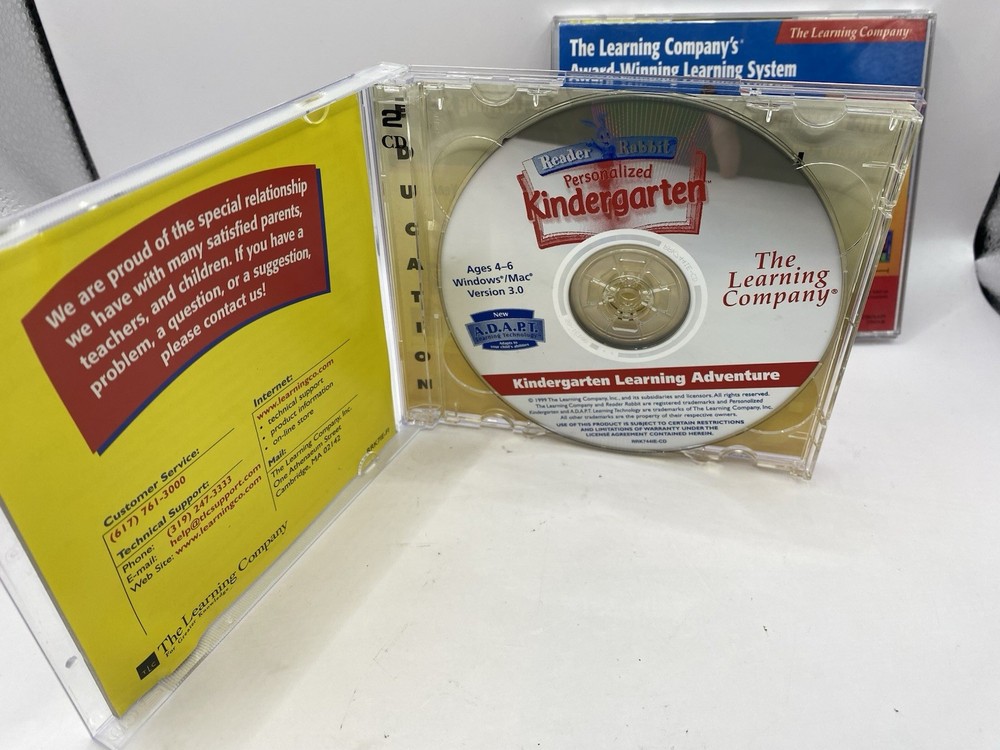 Reader Rabbit Personalized Kindergarten Personalized Reading Ages 4-6 Cd Rom Set