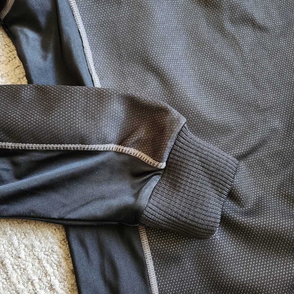 Torque Motorcycle Fleece Half-Zip Size M Medium Black Lightweight Jacket