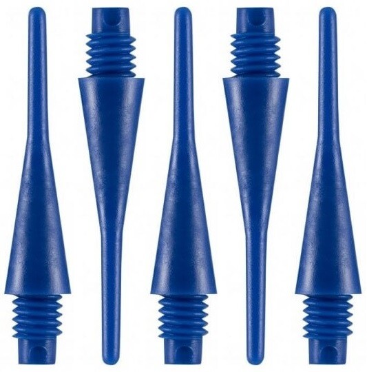 100 Bulls Cone 2BA Plastic Soft Tip Dart Points - Blue