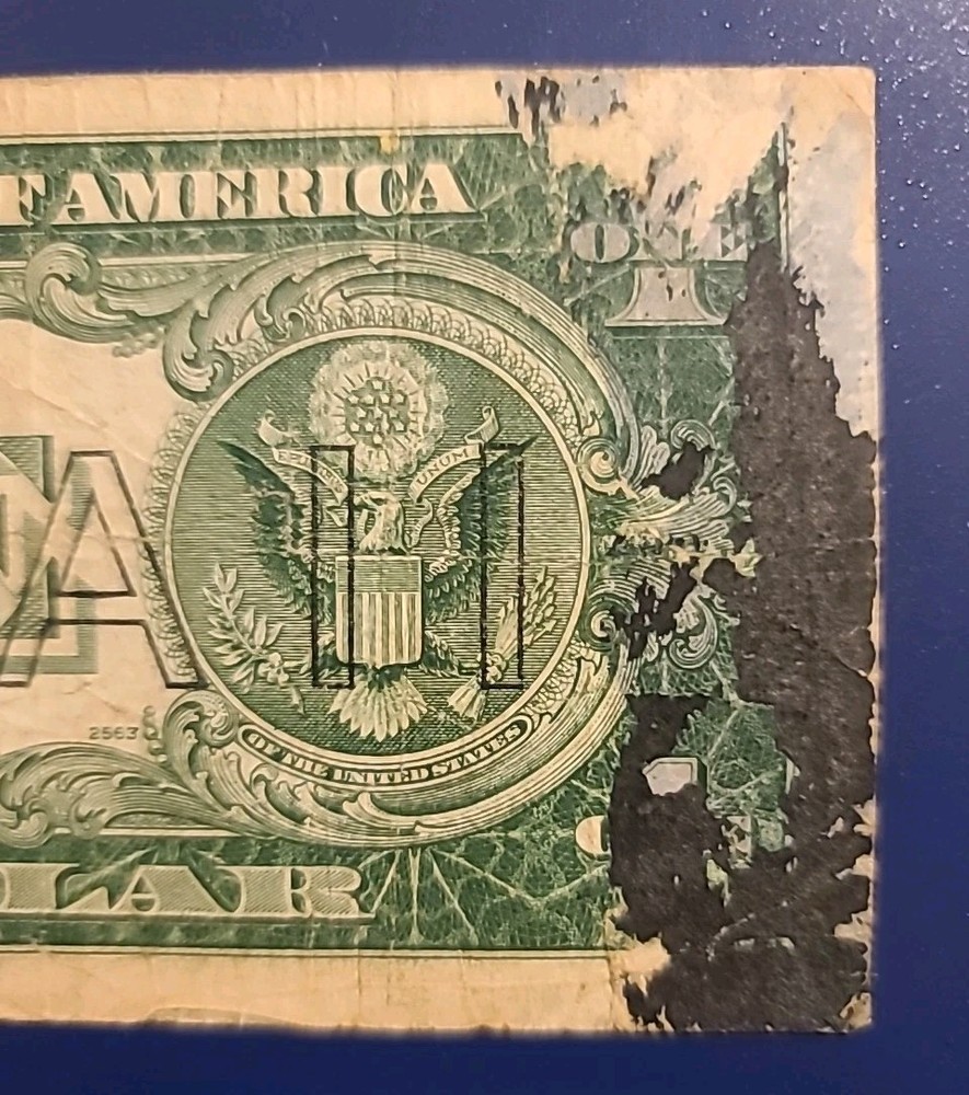 RARE 1935a Hawaii WW2 $1 Silver Certificate With Ink Errors & Misaligned