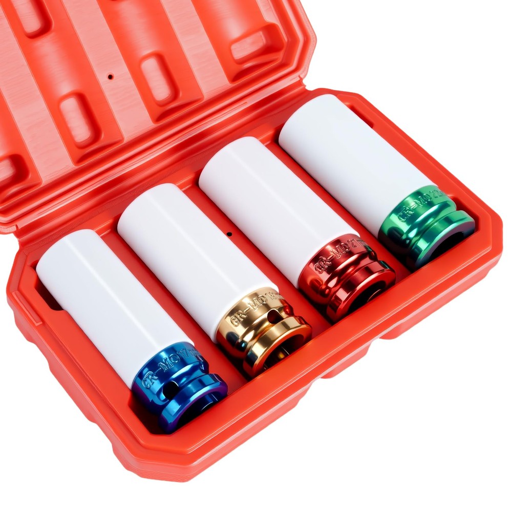 1/2" Drive Wheel Protector Impact Socket, Non-Marring Lug Nut Thin Wall Deep ...