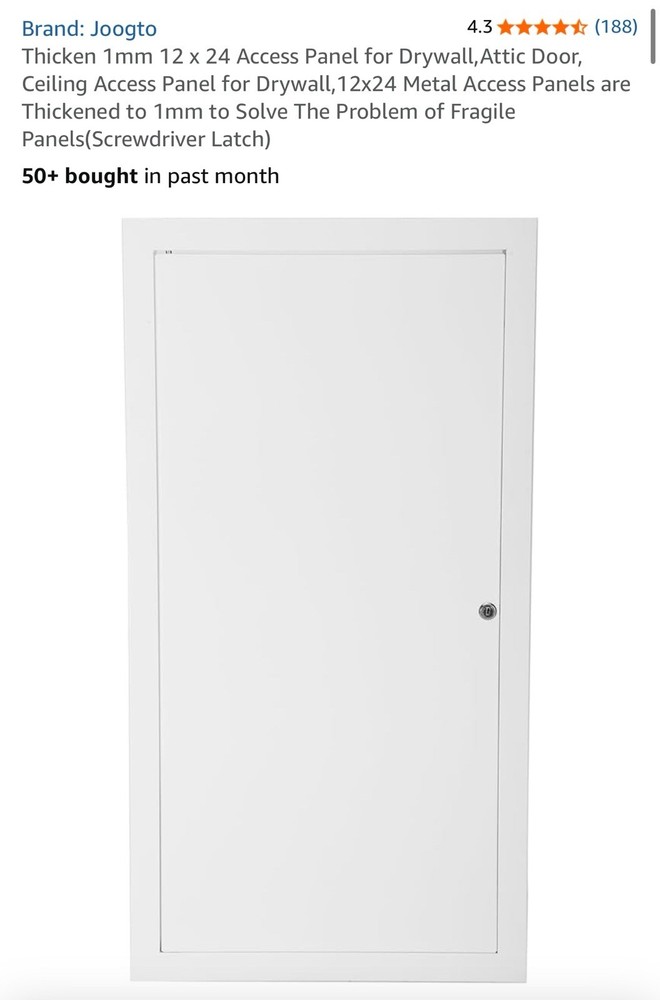 Thicken 1mm 12 x 24 Access Panel for Drywall,Attic Door, Ceiling Access Panel