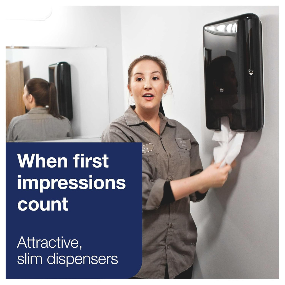 Xpress Multifold Hand Towel Dispenser Black H2, One-At-A-Time Dispensing, Elevat