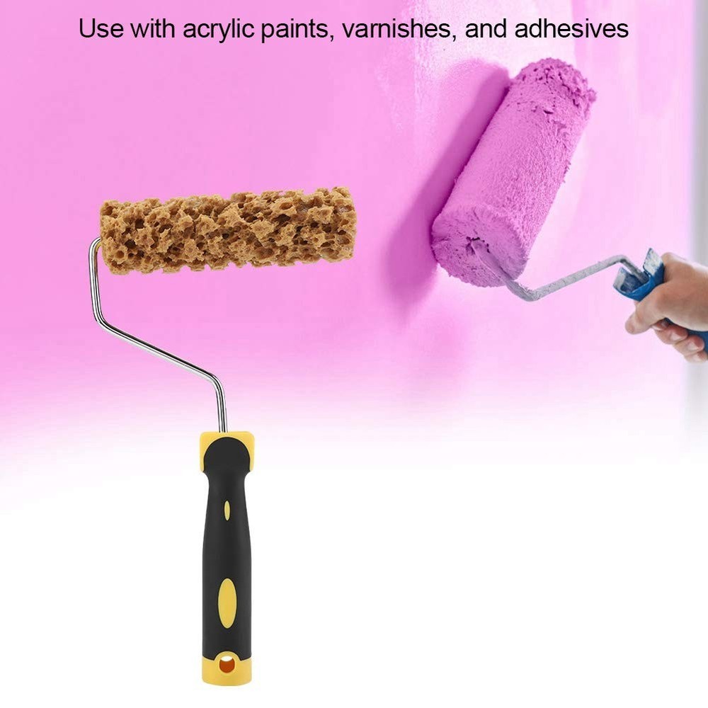 Maxmartt Texture Paint Rollers, Texture Pattern Paint Roller Brush with Handle D