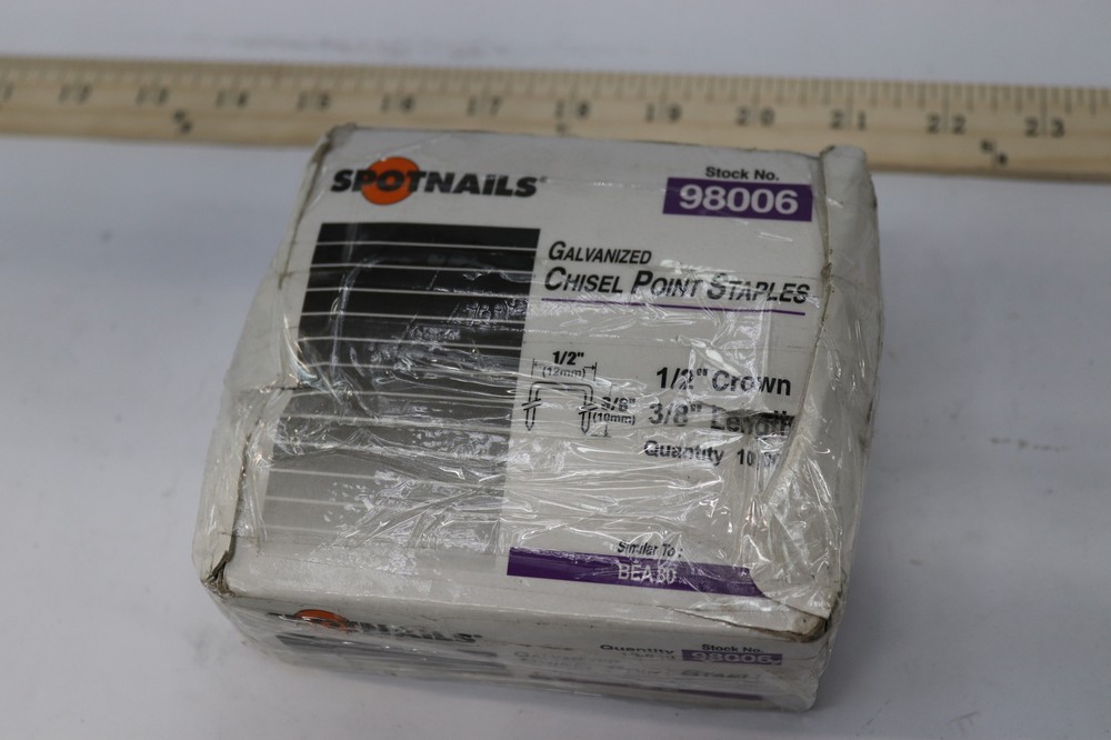 Spotnails Chisel Point Staples Galvanized 1/2" x 3/8" 98006