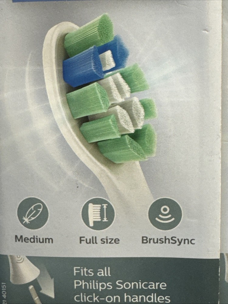 sonicare C2 Plaque Control Mediums Full Size 6 count scuffed packaging