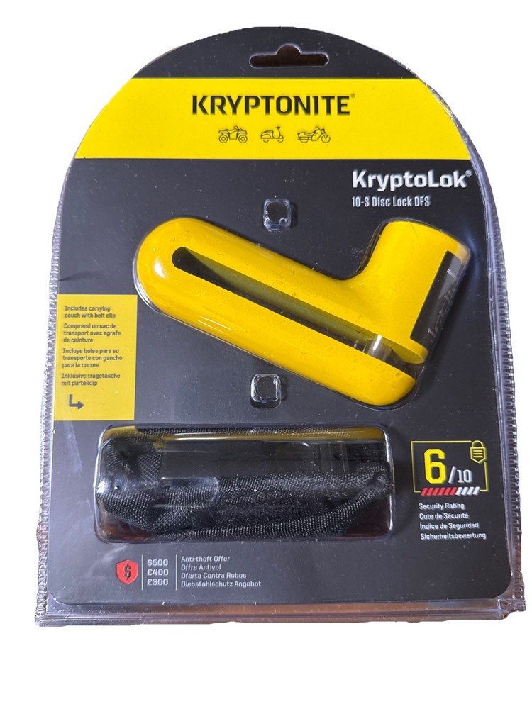 Kryptonite KryptoLok DFS 10-S Disc Lock.    New With Opened Package