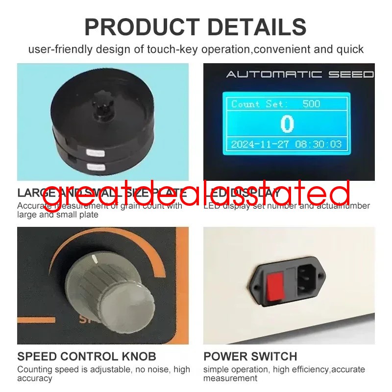 Digital Automatic Seed Counter Vacuum Grain Seed Wheat Counting Machine 110v