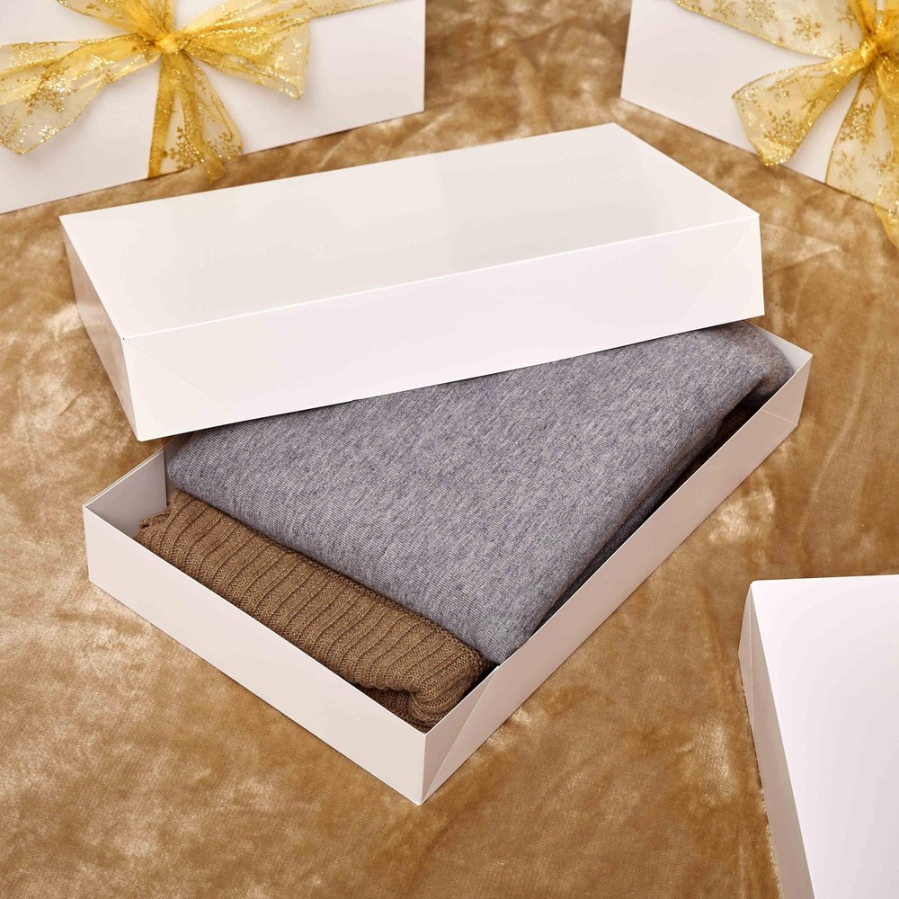 12 Pack 17" White Extra Large Gift Boxes With Lids For Clothes Presents
