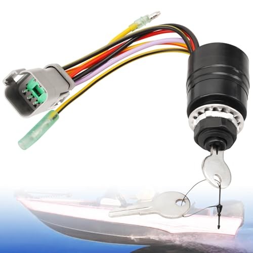 129572 Boat Ignition Switch with Key Compatible with Tracker Boats,Ignition