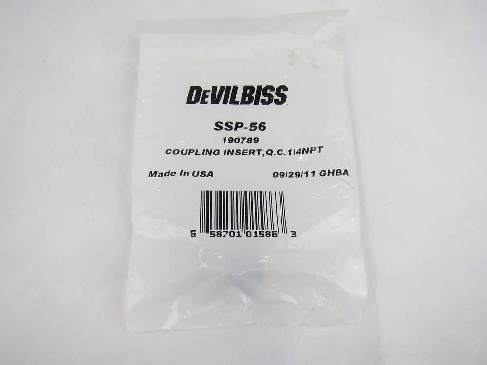 New Devilbiss SSP-56 Coupling Insert Q.C. 1/4 NPT 190789