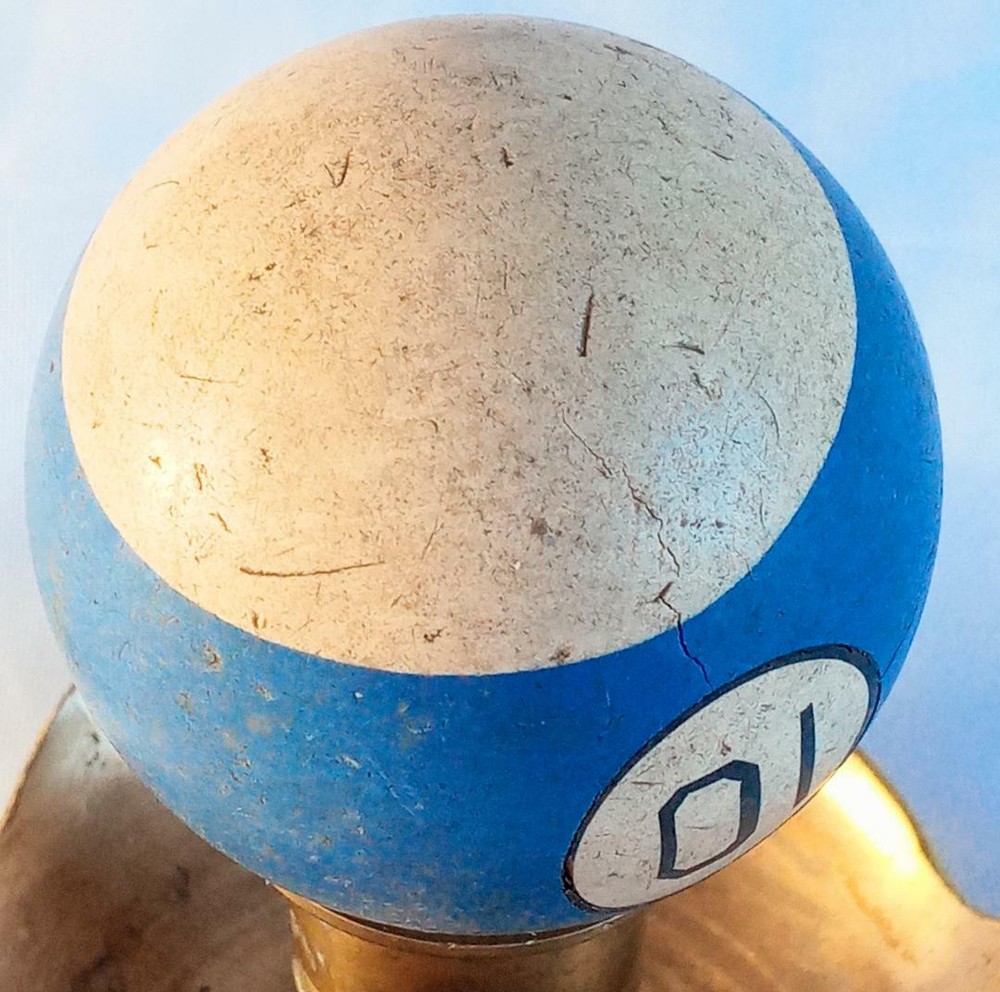 Antique Clay Billiard Pool Ball #10
