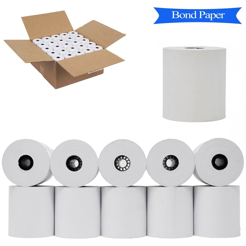 3" 1 PLY X 165' BOND PAPER 50 ROLLS KITCHEN PRINTER ROLLS STAR MICRONICS SP700