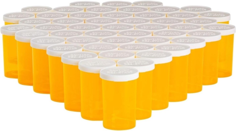 Empty Pill Bottles with Caps - Easy-Open Plastic Vials with Caps - Compact Tr...