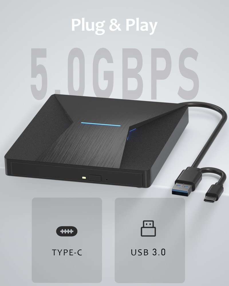 USB 3.0 and Type-C External Bluray Drive, Burner and...