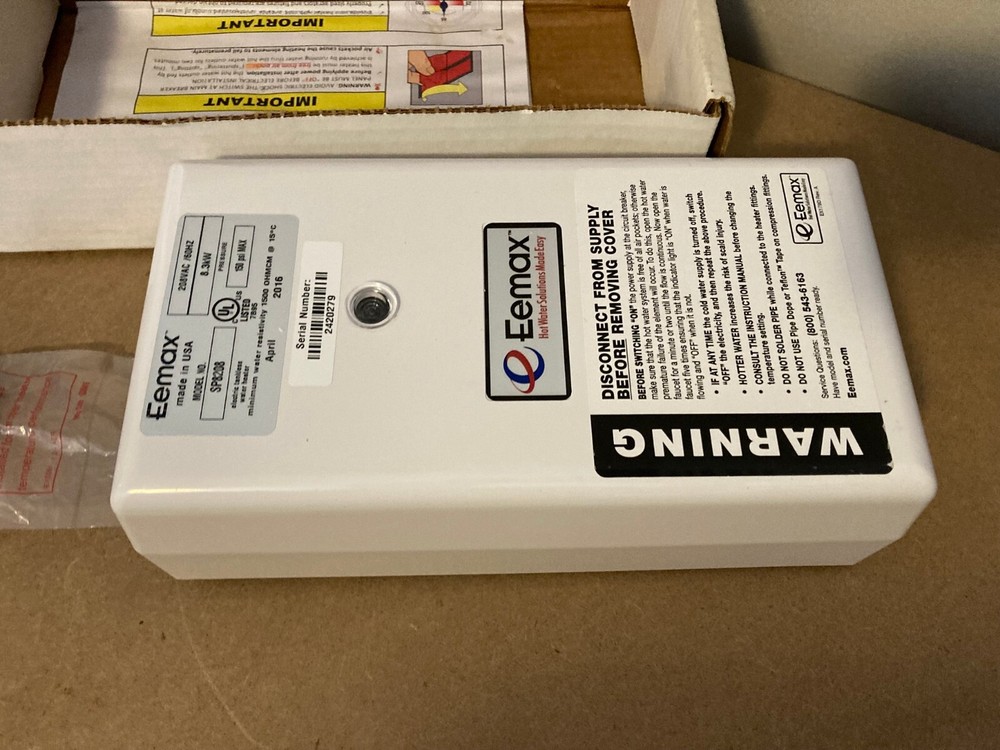 SP8208 Eemax ELECTRIC TANKLESS WATER HEATER