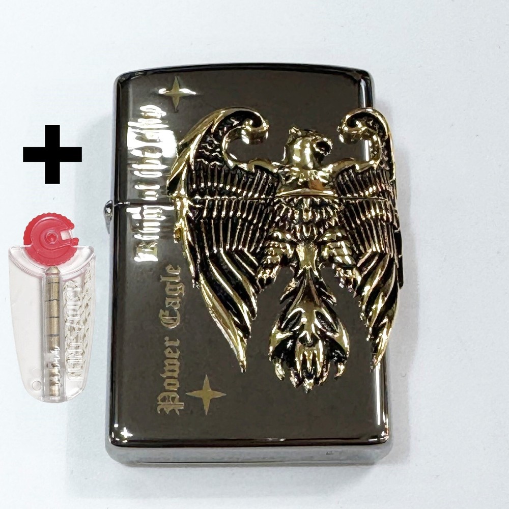 Zippo Lighter Korea Design Power Eagle Emb Bk 📌 Genuine Windproof Engraved