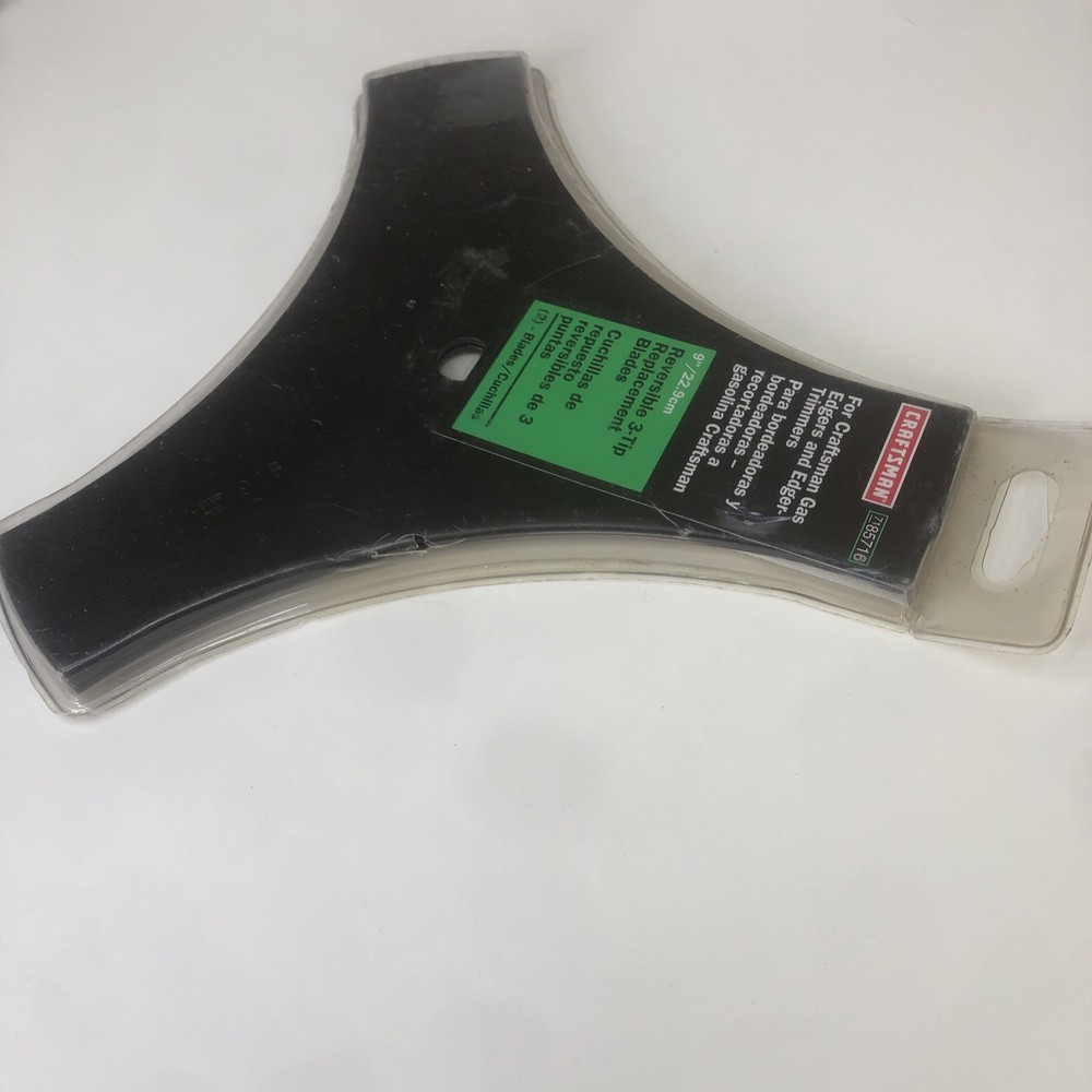 Craftsman 71-85716 9" Replacement Reversible 3-Tip Edger Blade (2-Pack) NEW