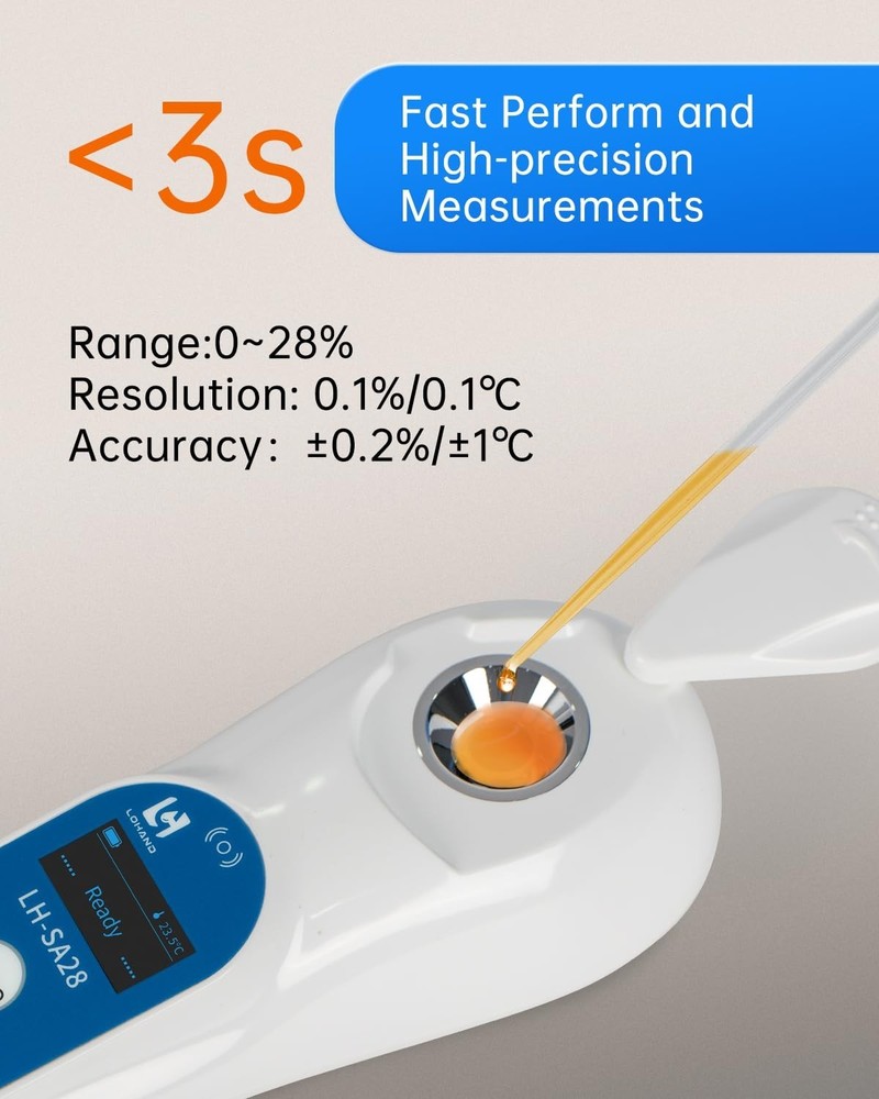 Digital Salinity Refractometer Testing Kit 3-in-1 with ATC/Refractive Index (RI)