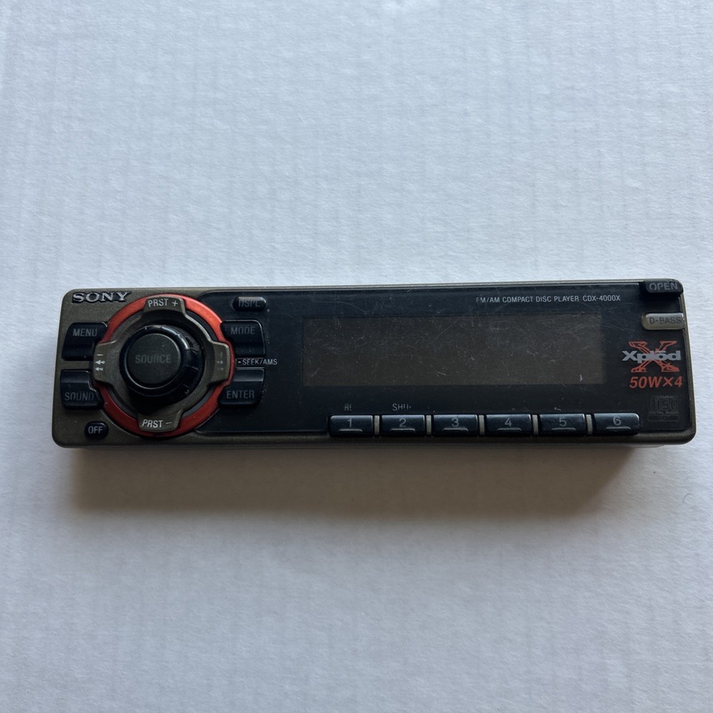 Sony CDX-4000X Replacement Faceplate For Car Stereo