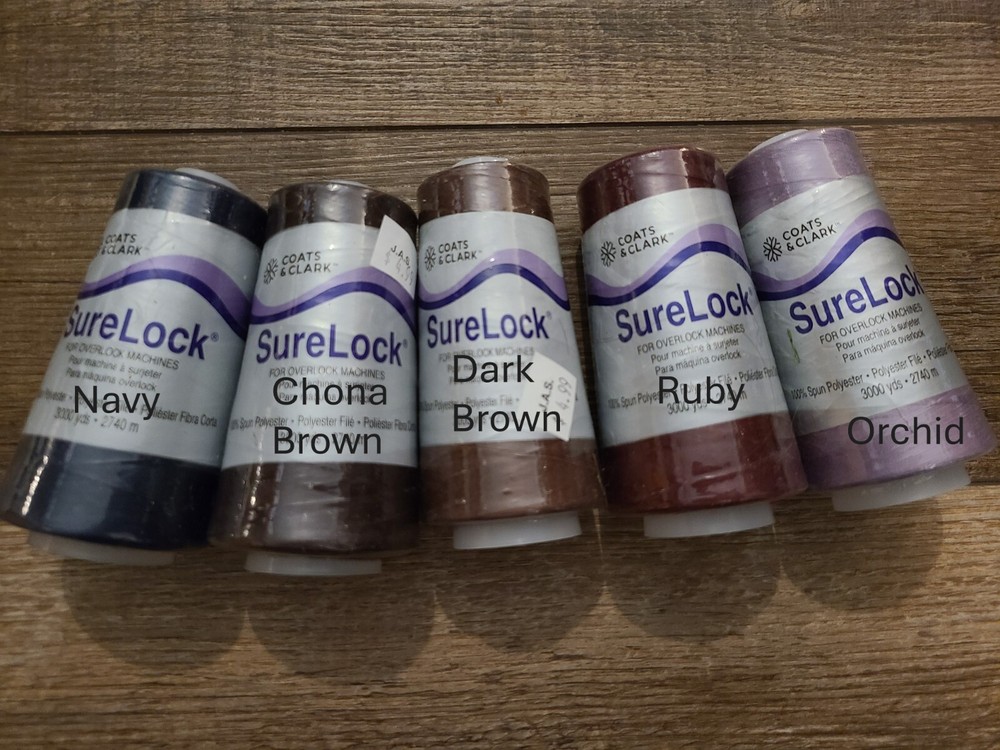 Coats Clark Surelock Serger Overlocking Polyester Thread 3000 yds You Pick Lot