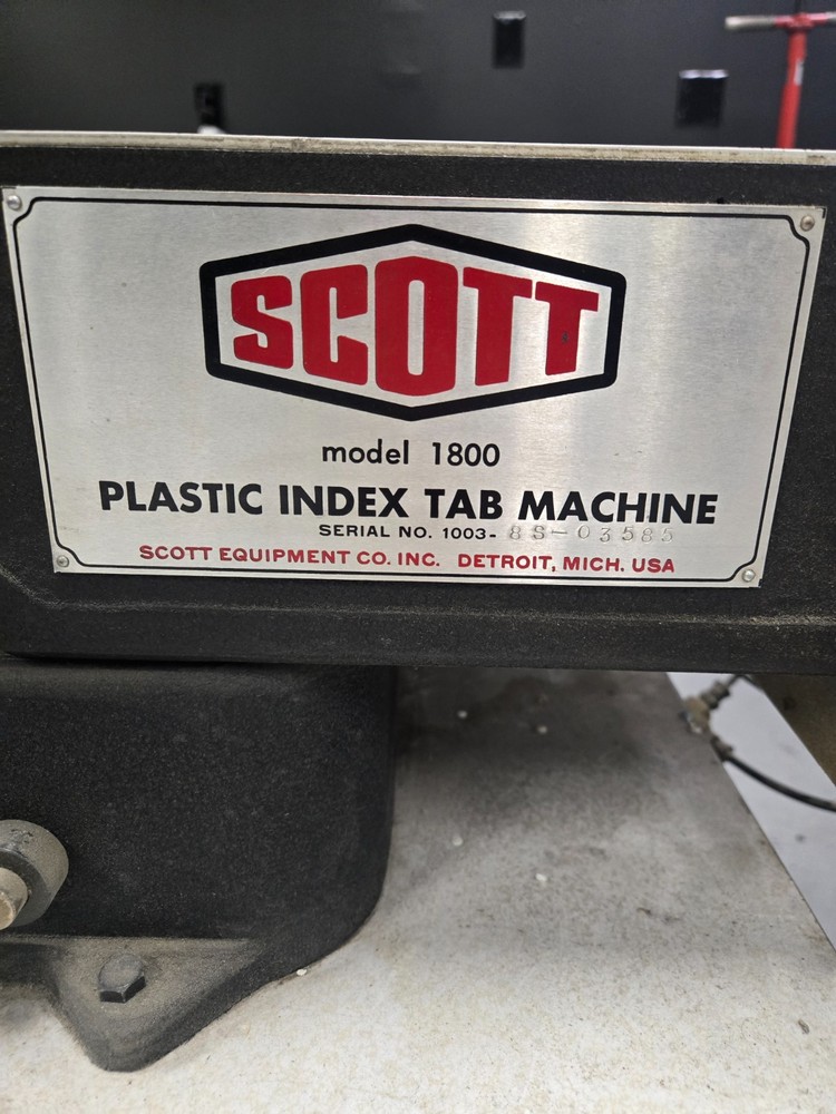 scott model 1800 tab index