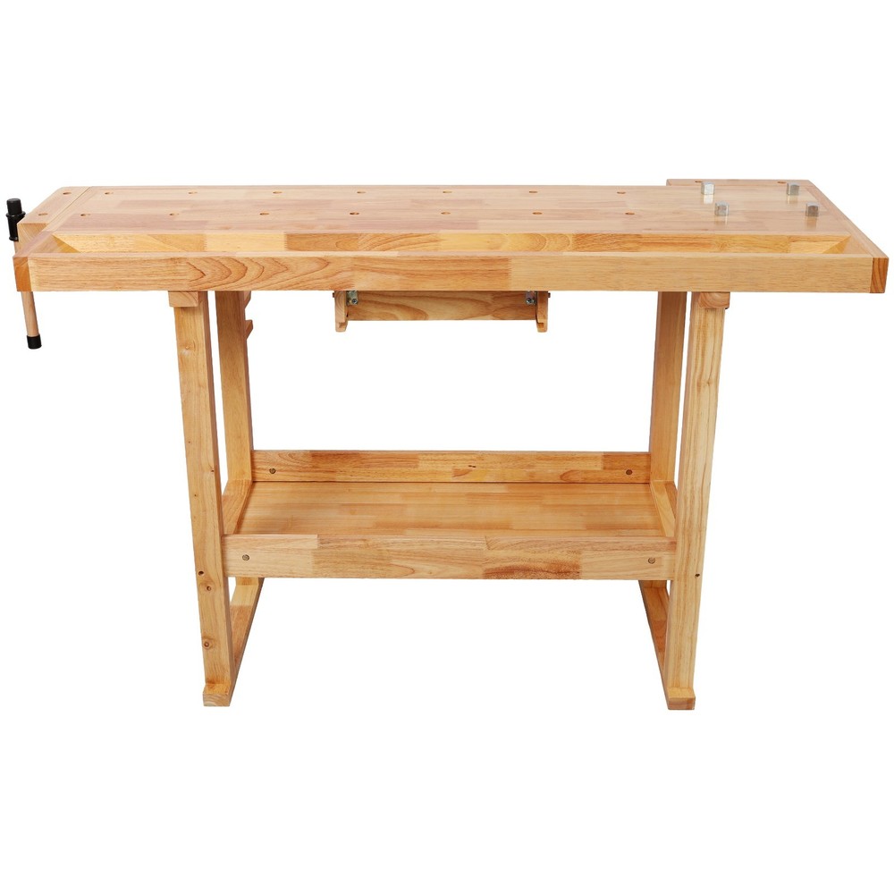Heavy Duty 55" Wood Workbench 300Lbs Capacity with Adjustable Handle