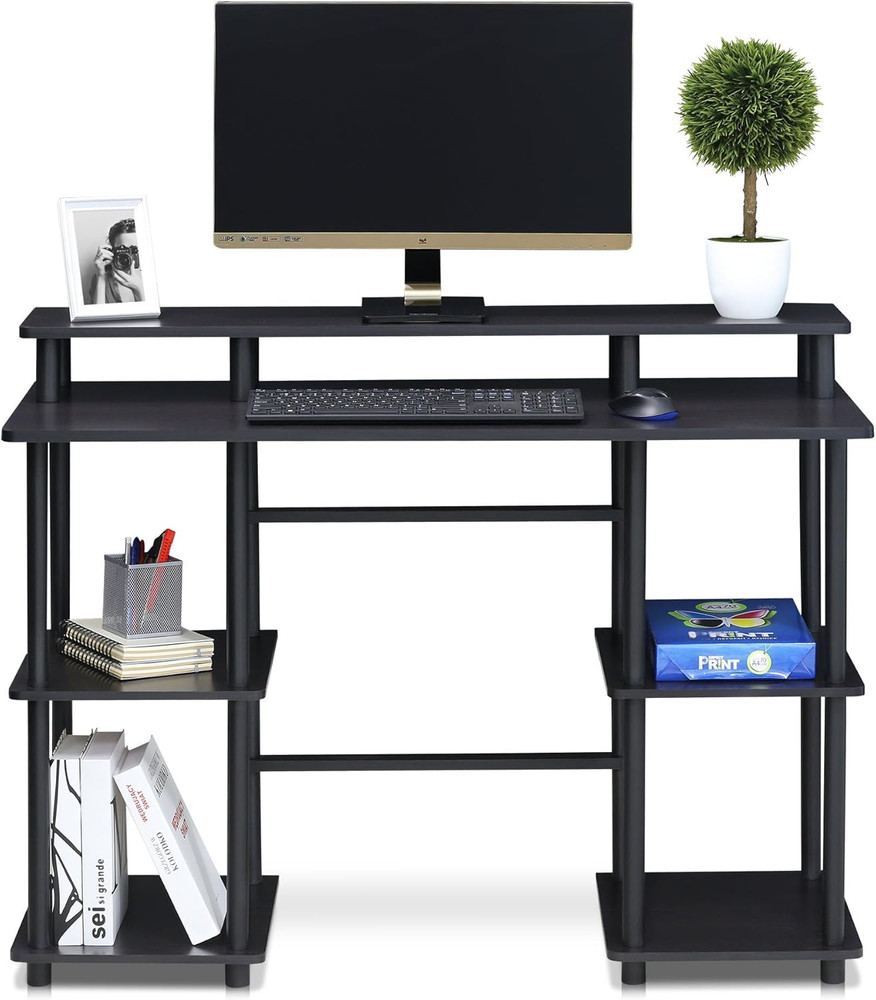 Espresso Turn-N-Tube Computer Desk - Stylish & Functional Workspace Solution