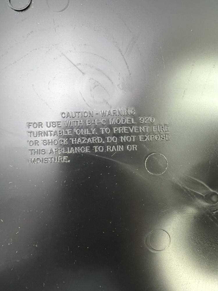 NOS! Open Box BIC TURNTABLE WB 10 BASE PLINTH FOR MODEL 920 READ