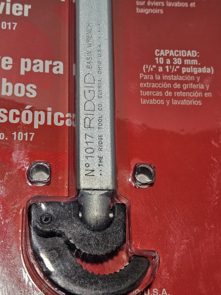 Ridgid Telescoping Basin Wrench Model No. 1017 NIP