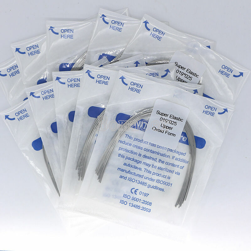 10Packs Dental Orthodontic Super Elastic Rectangular Arch wires 019×025 Upper