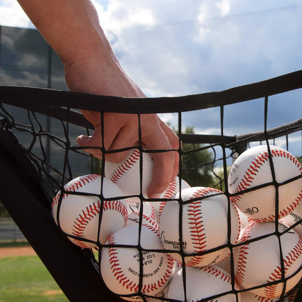 Rhino® Flex Ball Caddy - Knotless Polyester Net with Iron Frame - Lightweight Po