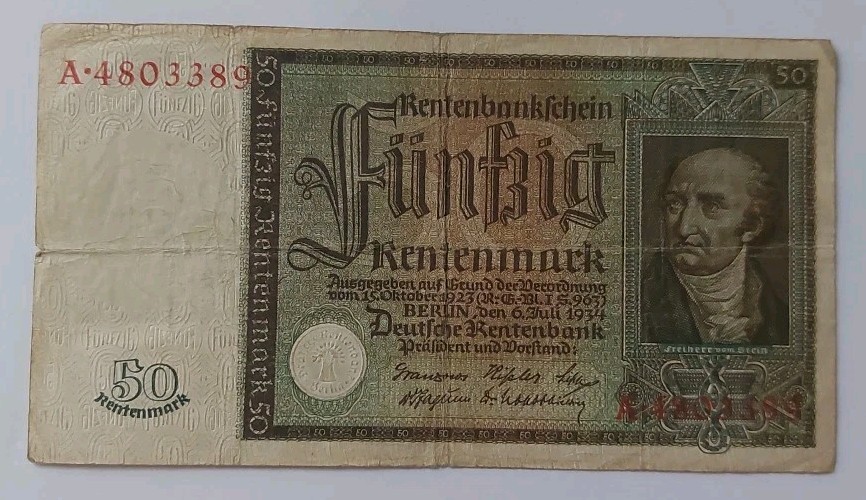 1934 Germany 50 Mark