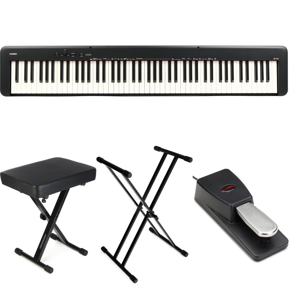 Casio CDPS160 Compact Digital Piano Essentials Bundle - Black
