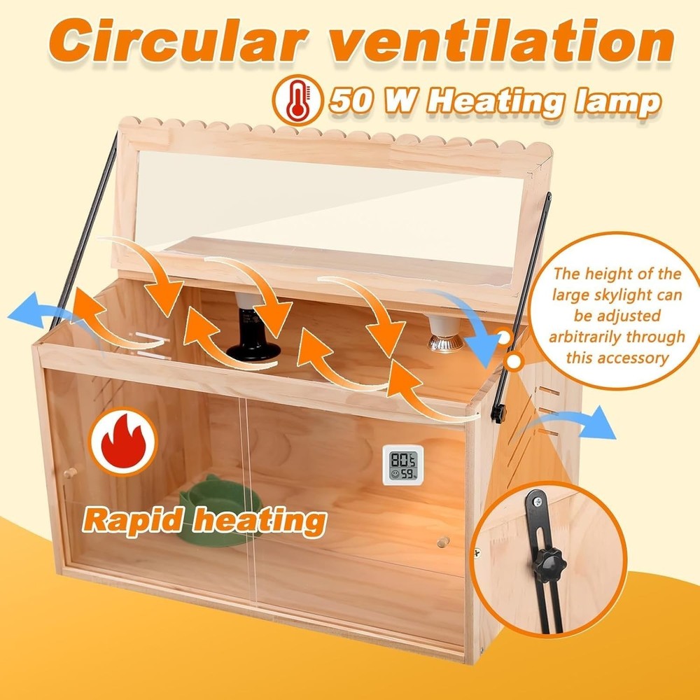 Chick Brooder Box, Brooder Box for Chicks, Pine,Quail Cage, Duck Brooder, Quail