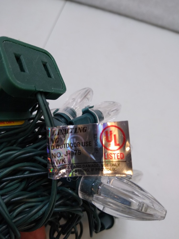 Christmas Lights Cone Shaped Clear, 4 Strings of 50 Lights Each, 24 ft Strings