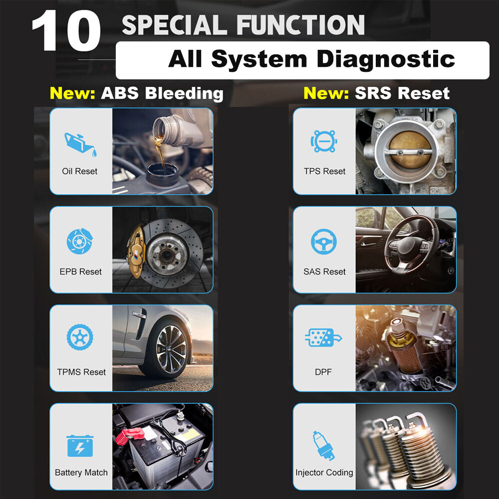 Ancel VD700-US All System Diagnostic ABS SRS DPF Car OBD2 Scanner Code Reader