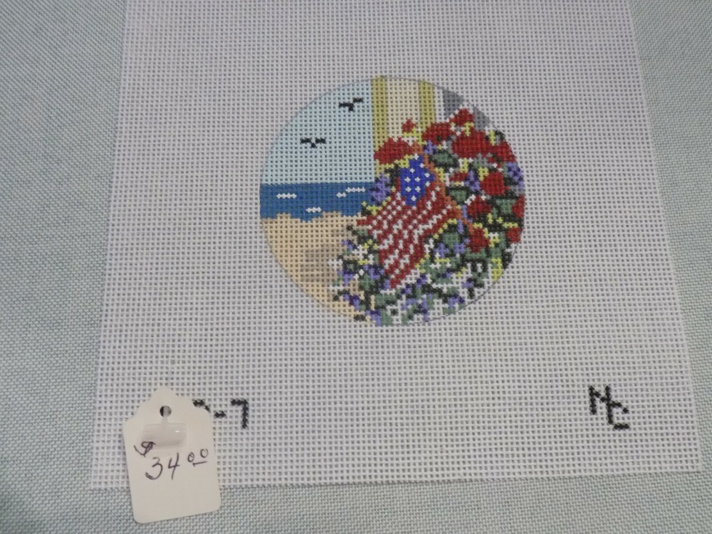 HAND PAINTED FLAG ON BEACH