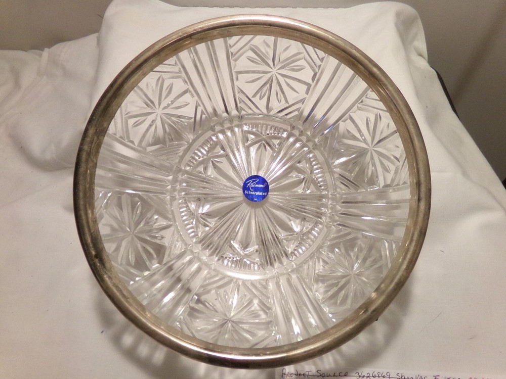 9" Raimond Silverplated Crystal Bowl