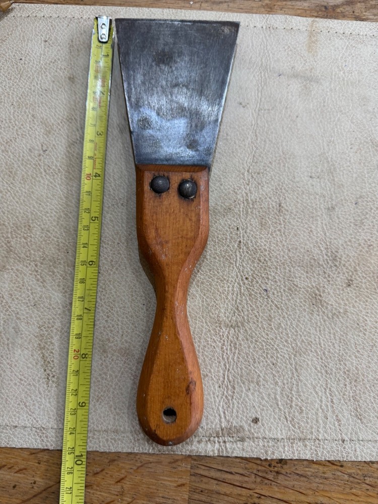 Vintage 4” Wooden Handled Decorators Scraper Tool