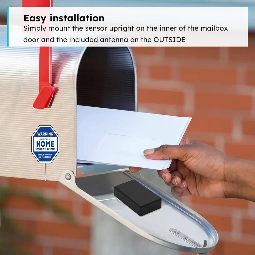Wireless Mailbox Notification System 200ft &120db Mailbox Alarm Instant Alert