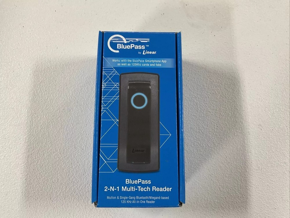 BLUEPASS By LINEAR 2N1-BTPRX 820-00001 2-N-1 Multi-Tech Access Control Reader LE