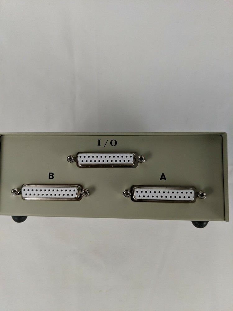 Belkin DB25 Rotary 2 Port Data Transfer Switch F1B024-E Serial/Parallel Printer