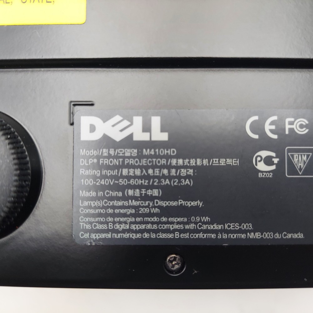 Dell M410HD Projector 108 Lamp Hours