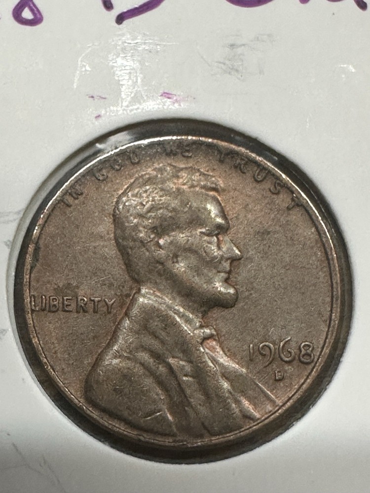 1968-D 1C RD Lincoln Cent