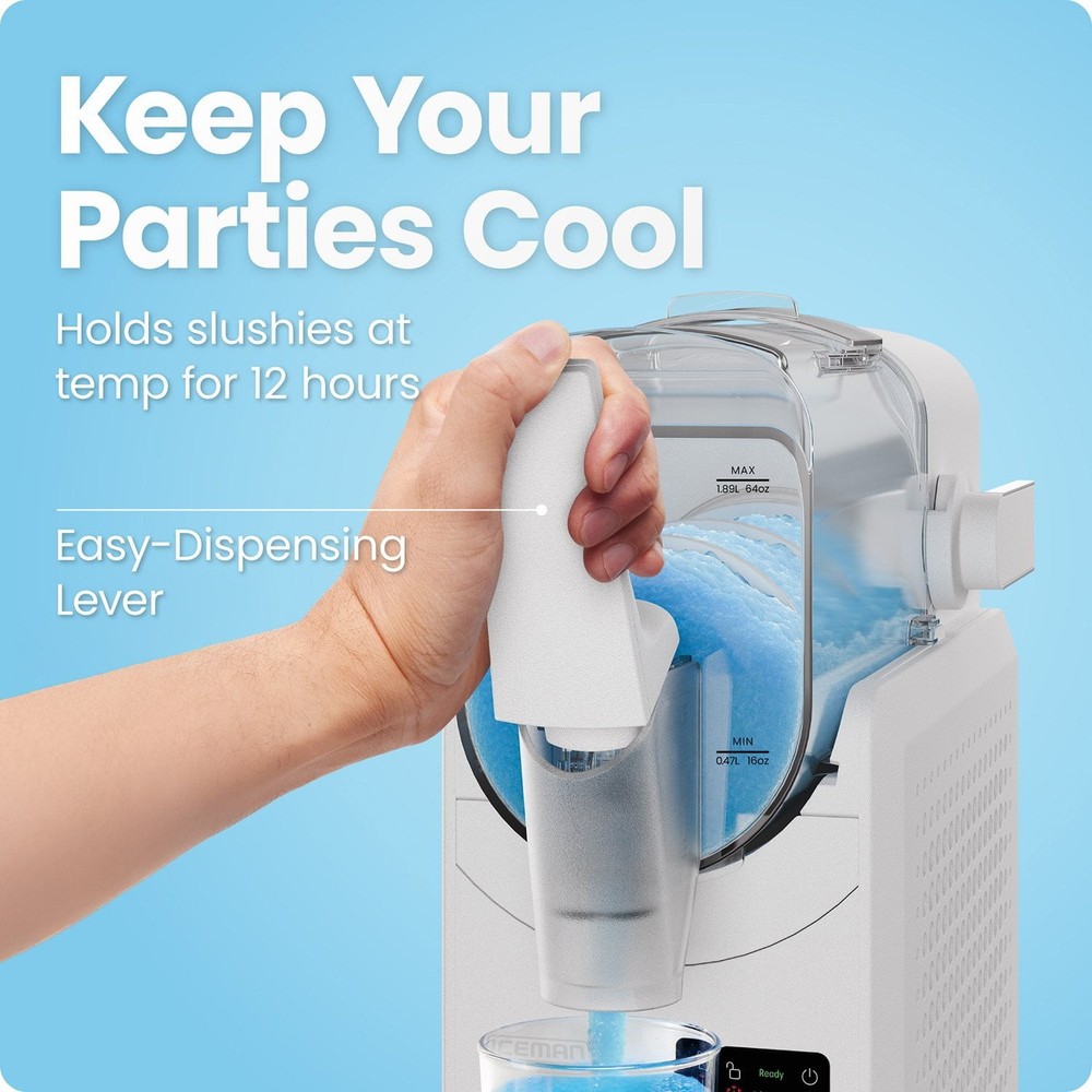 Iceman Slush-Ease 48 oz. Slushy Maker with Customizable Thickness 64 Oz.